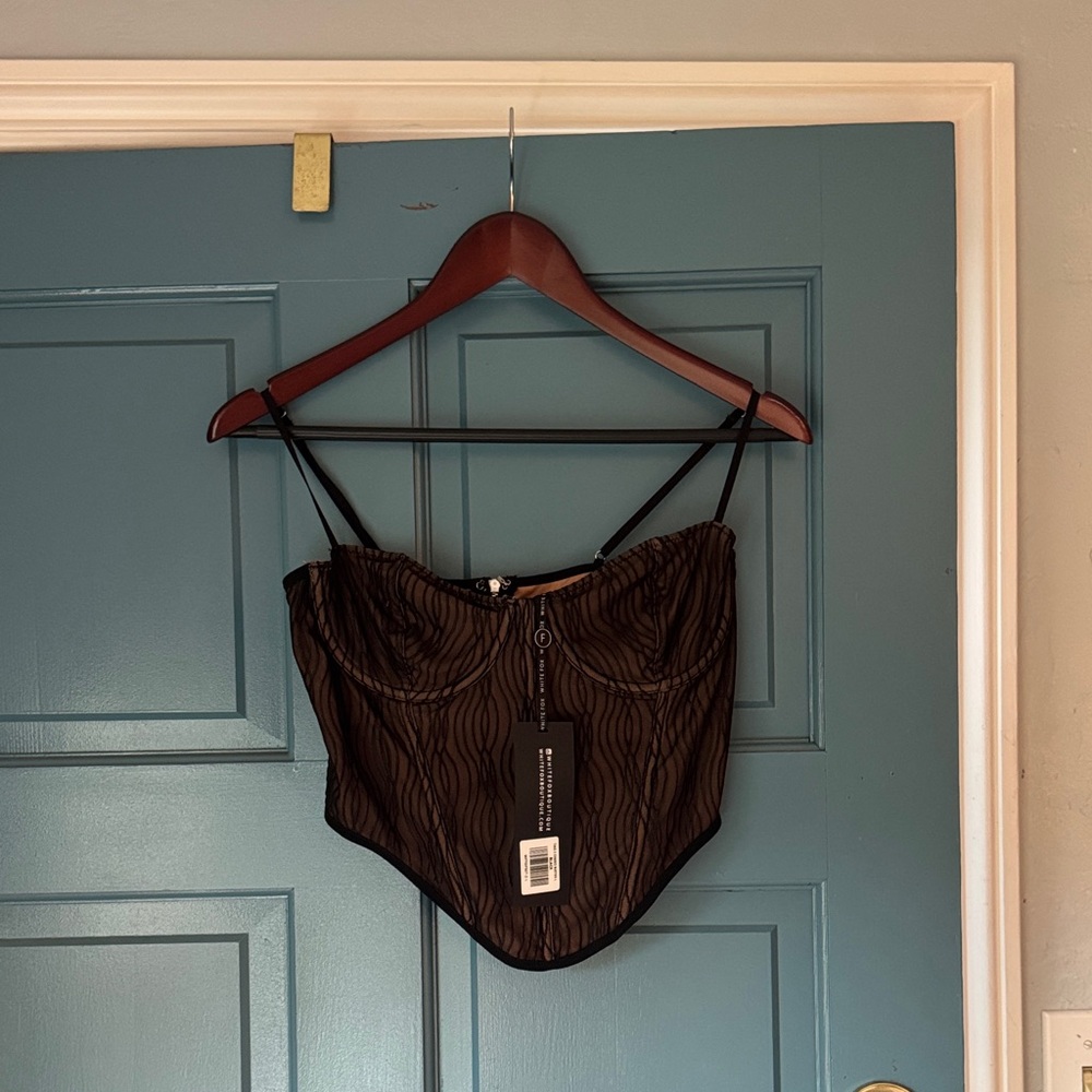 White Fox Boutique Black Corset Top
